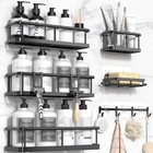  Shower Caddy  100  Rustproof Shower Shelves For Inside Shower  No L Size Black
