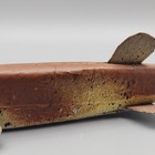 Vtg Trout Fish Decoy Folk Art Lure Yellow Brown Carving Barn Find Spearing Read