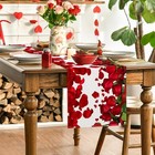 Valentine Table Runners 72 Inches Long  Red Rose Valentine s Day Runners For 