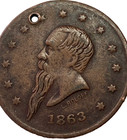 Rare 1863 Gustavus Lindenmueller Civil War Token New York City Tavern Store Card