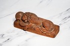 Fine 19th Century Large Antique Lion Of Lucerne Grand Tour Wood Sculpture Statue
