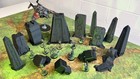 Tabletop Terrain - 13 Pieces - Xenos Ruins - Perfect For Warhammer 40k kill Team