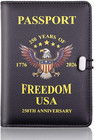 Rfid Blocking Leather Passport Holder Cover Wallet Waterproof With Pen Holder