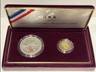 1988 Olympic 2-coin Proof Set  5 Gold   Silver  1 Dollar  Us Mint Box   Coa