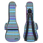  Hawaiian Ukulele Case Vintage Ukulele Backpack 10mm Padded Soprano Blue