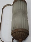 Vintage Art Deco Dome Bullet Frosted Glass Light Lamp Shade Skyscraper As Is