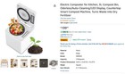 Electric Composter For Kitchen  3l Compost Bin  Odorless auto-cleaning led