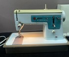 Singer 347 Robin-egg Blue Sewing Machine Vintage 1967 W  Pedal  Case  Working