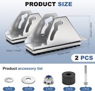 2 Pack Aluminum Anti-skid Shoe Kit For Extension Ladders Replacement Parts  Rubb