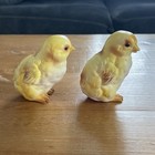 Vintage Lefton Easter Chicks Yellow Baby Birds Set Of 2 Figurines Japan 4 