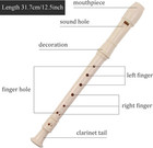 Sannix 4 Pack Recorder Instrument  8 Hole German Style Soprano Recorder