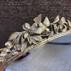 Vintage Matson Mirrored Vanity Tray W  Birds   Dogwood Flowers Perfume Tray Gold
