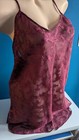 Vtg 90s Slip Dress Nightgown Full Burgundy Nos Medium Floral Grunge Bridal Sexy