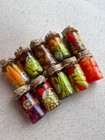 Doll Fruits Vegetables Jars Set Food Dollhouse Miniature Scale 1 12 Handmade