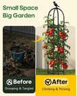 4 Tier Rustproof Adjustable Plant Support 30 To 74 Inch Height Black Steel
