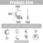 80pcs Moon Charms Pendants antique Silver Alloy Mixed Mooncharms For Jewelry