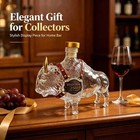 Bouteille De Whisky Bourbon Buffalo Trace  Carafe En Verre En Forme De Bison