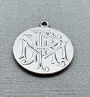 Antique Silver Love Token Coin Engraved Initials F M R Seated Liberty Dime 1883