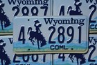 One Or More Embossed Wyoming License Plate Plates - Nice Quality Original