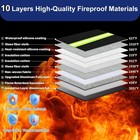 Fireproof Money Bag 10 Layers 6500  f Heat Insulated With Waterproof Zipper For
