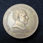 1968 Uruguay 10 Ten Pesos - South American Nickel Brass World Coin - L2