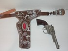 Vintage Western Hubley Cap Gun W Belt  Holster Bullets - Wild Stallion Free Ship