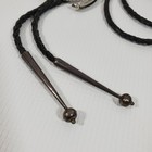 Vintage Leather Horseshoe Bolo Tie For Stone Or Coin W  Sterling Silver Tips
