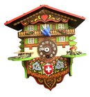 Vtg Franz Carl Weber Swiss Chalet Style Cuckoo Clock Wood  German Touch Weber