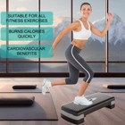 Step Aerobic Platform  Exercise Step With Levels Adjustable Height  Stackable