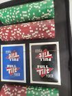 New Full Tilt 152 Pc  Poker Set W travel Case   Carry Handle 2-decks Of Cards
