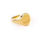 Yellow Gold Plated 925 Sterling Silver Classic Signet Man Pinky Band Ring