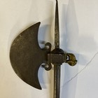 Antique Ceremonial Islamic Persian Qajar Axe Engraved Antique Reproduction