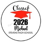 Class Of 2026 Personalized Custom Envelope Seals Labels Stickers Party Favors