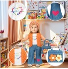 Bundle Set  Retro Outfit         peace Outfit   Suitcase  For American Girl Dolls