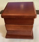 Levenger Wood 5x5    Desktop Stacked Box 2 Swing Tiers   Lid Organize  135ia 