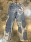 Vintage 80s Levi s 705 27x28 5 Student Orange Tab Denim Jeans Usa Sun Faded Wmns