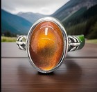 Silver-tone Mood Ring Color Change   Color Chart Size 8 New Free Ship
