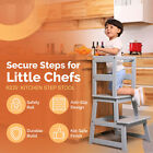 Sdadi Kids Kitchen Step Stool Holds Up To 150 Pounds With Safety Rail  Gray