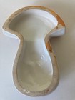 Vintage Mushroom Spoon Rest  Painted Ceramic  6 5  Long