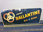 Antique Extra - Large 53 X 23 In Metal Sign Drink Ballantine Beer   Ale - Unique