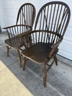 Early American Antique Sack-back Windsor Armchairs