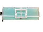 Simply Tidy Photo   Craft Keeper  Storage Carrying Case With 16 Teal Blue Boxes