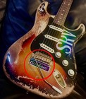 Srv  1 Stevie Ray Vaughan  custom  First Wife Decal Sticker Stratocaster Guitar