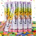 Confetti Cannon Party Poppers Biodegradable Shooters  6 Pack Multicolor Confe   