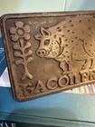 Vintage Taylor   Ng Cast Iron Bacon Burger Press With Wood Handle  7   X 4 5 