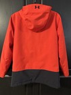 Under Armour Coldgear Boys Ylg Loose Hooded Full Zip Jacket Red black With Liner