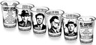 Set Of 6 Mug Shots Shot Glasses Mobsters Robbers   Gunmen