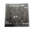  10 Pack  4 Inch Pipe Size Neoprene Flange Gaskets  Full Face 1 8 Thick 150 