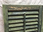 Small Pair Antique House Window Wood Louvered Shutters 26x17 Shabby Vtg 415-26e