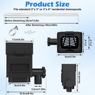 Black Rainwater Collection Downspout Diverter 2x3  3x4  Downspout With 5ft Hose